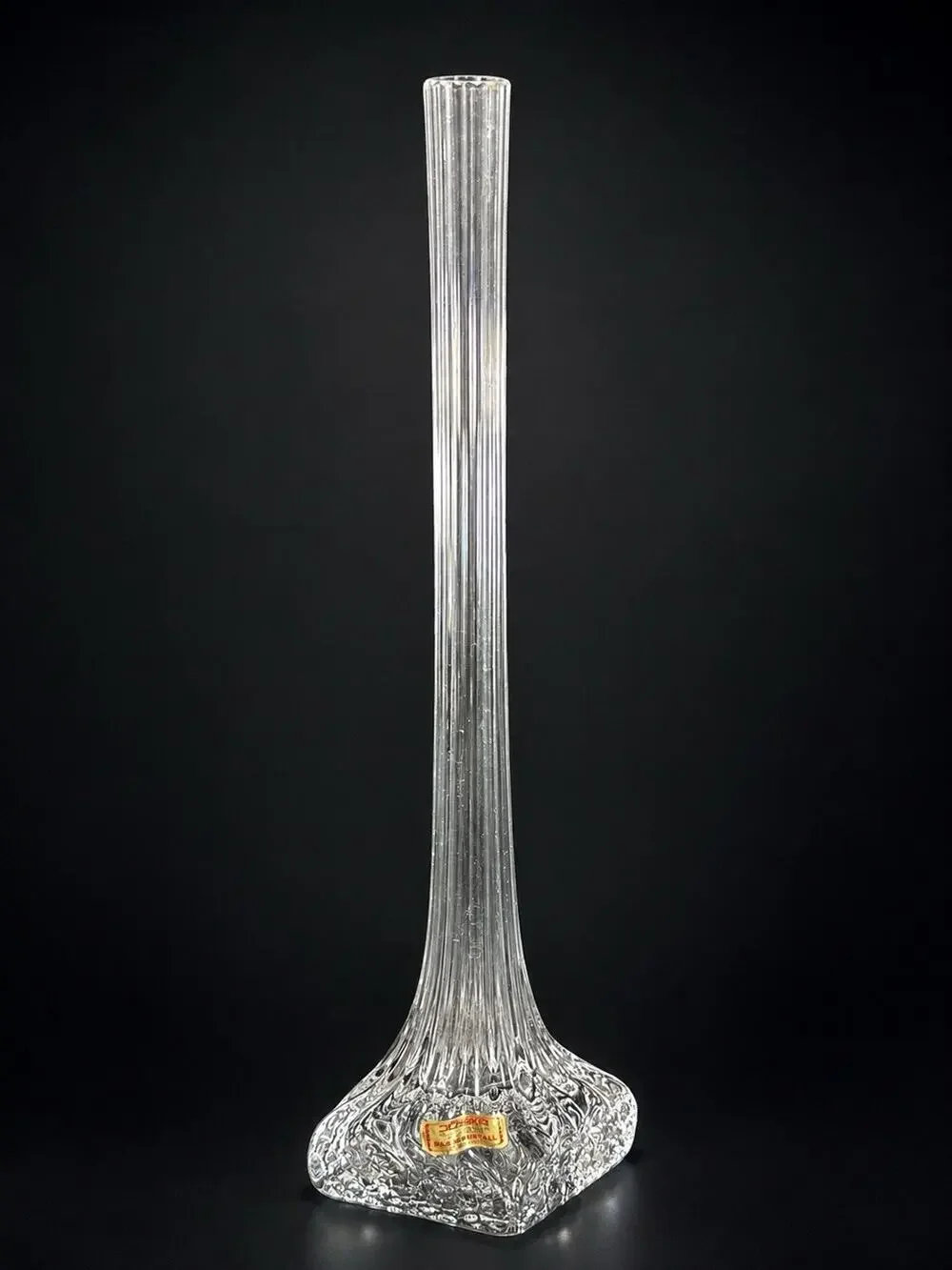 Vintage Joska Bleikristall Crystal Bud Vase Bodenmais Germany Mouth Blown 11”